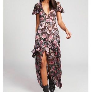 NWT! For Love and lemons Vivi Burnout Maxi Dress